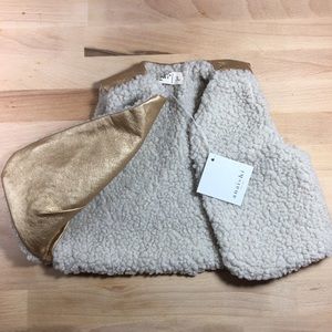 Anais & I Reversible Ivory/Gold Vest